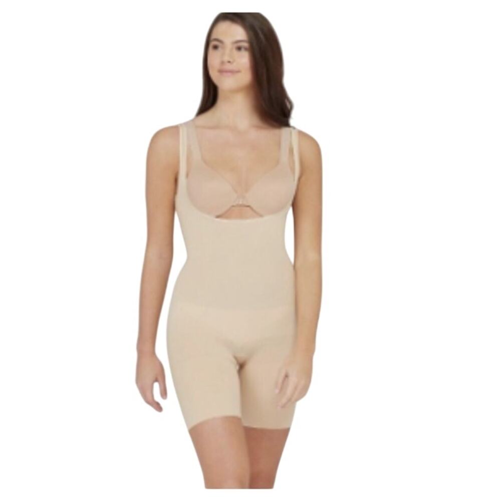 Spanx Women's Plus Size Thinstincts Open-Bust Mid-Thigh Bodyshaper size 2X